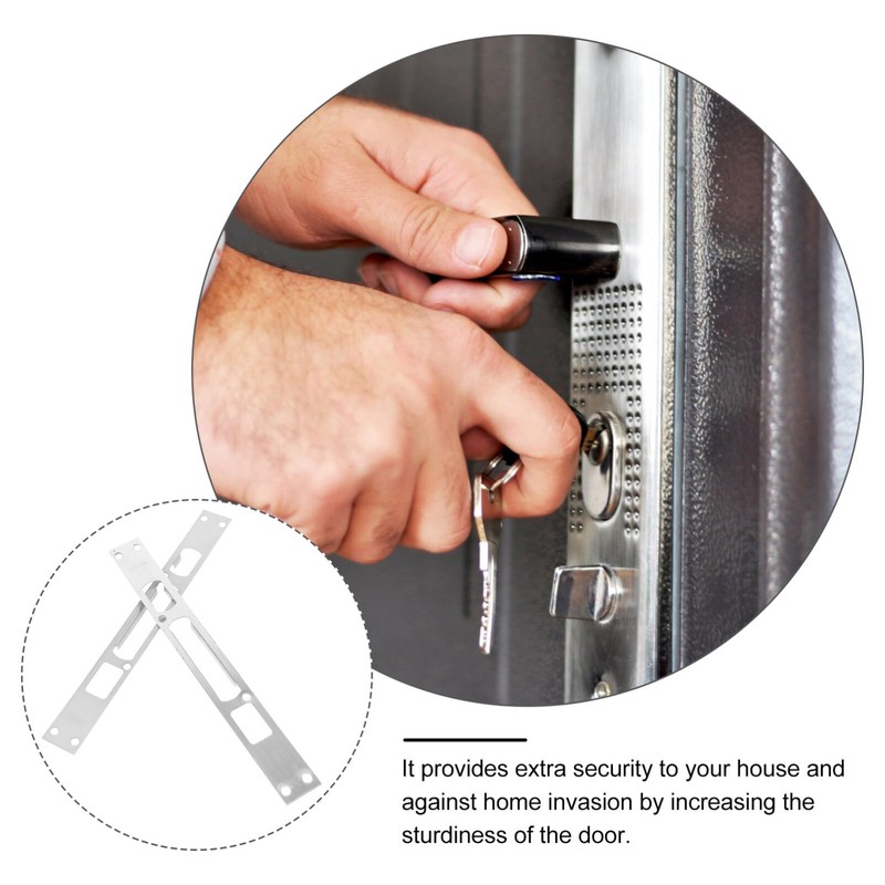 Baluue Security Strike Plate, 10" X 1.2" Door Security Plate