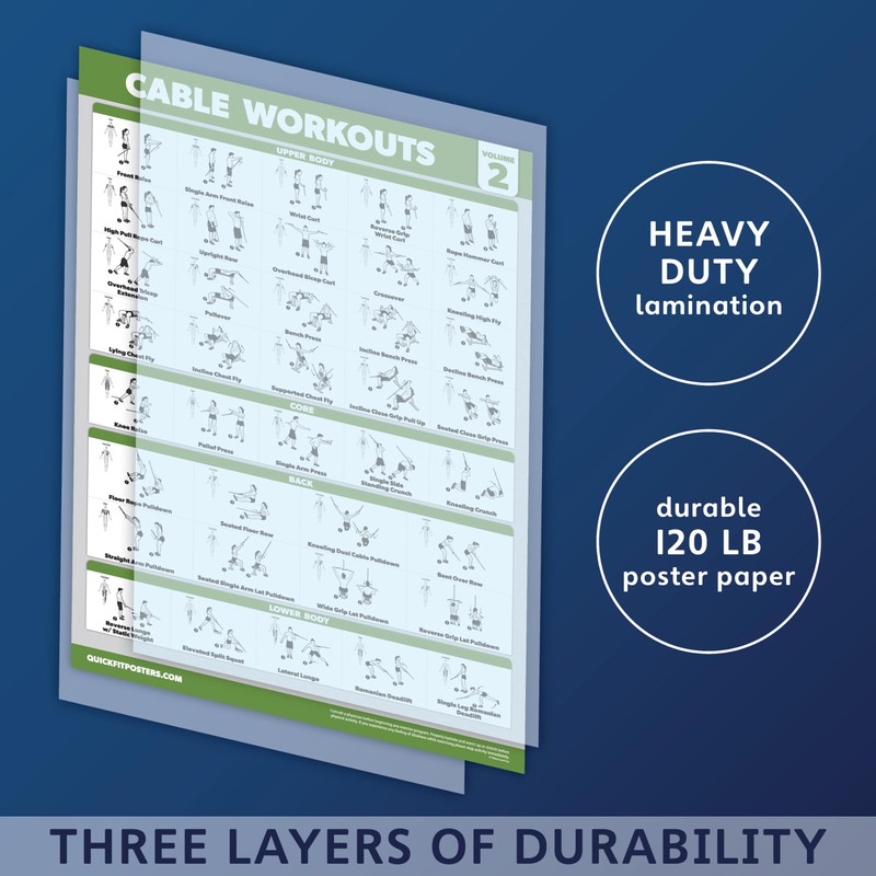 Palace Learning 4 Pack - Cable Machine Workout Posters Volume