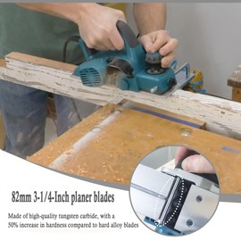 3-1/4 Inch Tungsten Carbide Planer Blades for Makita 1900B D-46246, MI900，DeWalt DW677, DW678K, DW680, Wen 6530, 82mm Hand-Held Planer Compatible with Most 3-1/4 Hand Portable Planers (Set of 10)