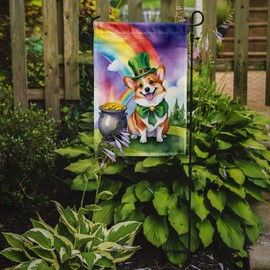 Caroline's Treasures DAC5520GF Corgi St Patrick's Day Garden Flag Mailbox Flag Decorative Yard Flag Banner Outside Patio Artwork Yard Flower Beds, Garden Size, Multicolor