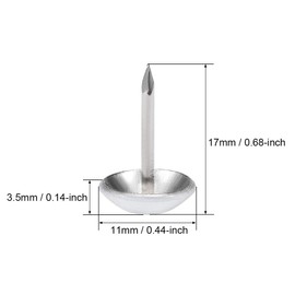 TA-VIGOR 150Pcs Decorative Upholstery Tacks for Furniture Sofa Chair Bed, 11mm x 17mm White Nailhead Trim for Upholstery Nails, DIY Crafts & Home Décorb