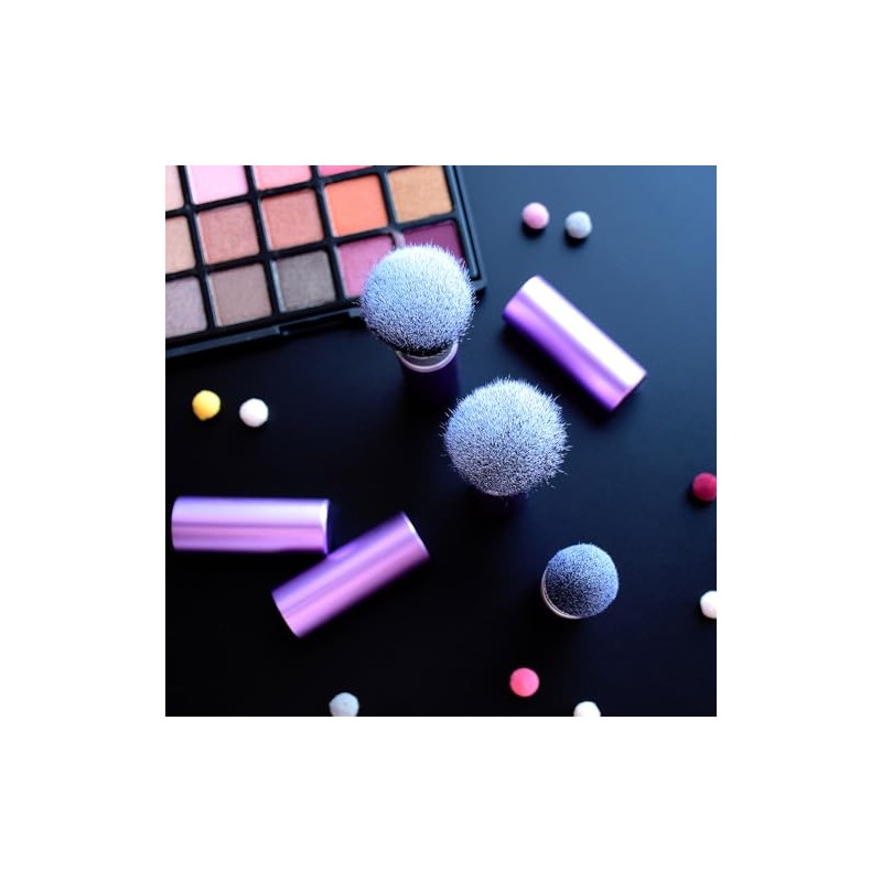 Vela.Yue Brocha Rubor Retráctil Pincel Colorete Kabuki de Maquillaje