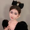 Elegant Black Hair Bows and Clips for Women, Luxury Feminine