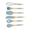 Silicone Cooking Utensils 6 Piece Silicone Utensil Set Durable Wooden