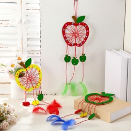 Briwooody 30 Sets DIY Heart Dream Catcher Craft Kit for Kids Paint You Own Love Heart Dream Catcher Bulk Coloring Wooden Art Craft Gifts for Valentine's Day Activity Project Decoration