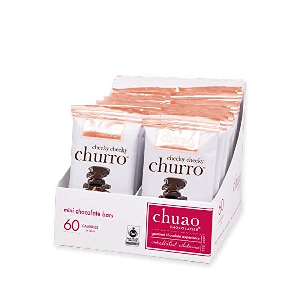 Chuao Chocolatier Cheeky Cheeky Churro Mini Chocolate Bars 24Pack (.39 oz mini bars) - Best-Selling Chocolate Pack - Gourmet Artisan Dark Chocolate - Free of Artificial Flavors