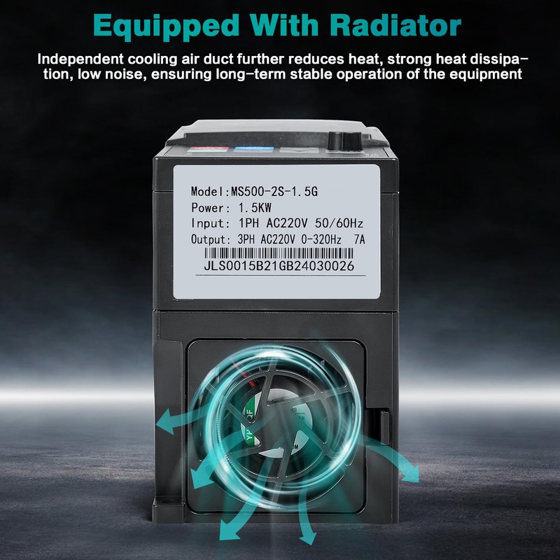Frequency Converter, VFD Variable Frequency Drive, 220V 1.5KW 1 Phase
