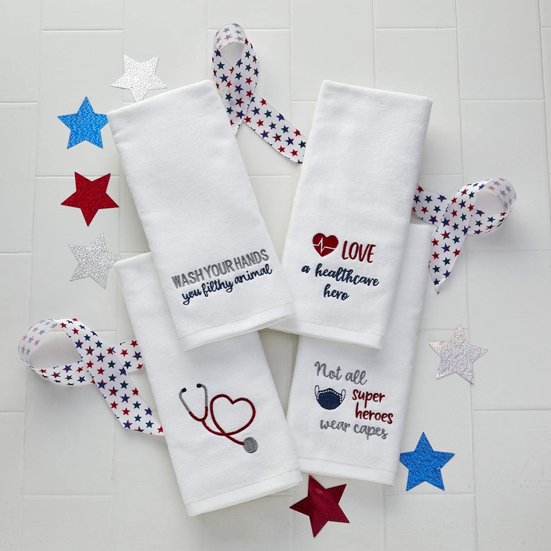 SKL HOME Love A Hc Hero Hand Towel (2-Pack), White