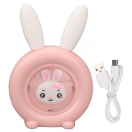 Electric Hand Warmer 2 Temperature Gears Rabbit Shaped Colorful Light 1800mAh Battery Pocket Warmer Pink
