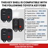 Dubbs Hardware Key Fob Shell Replacement for Toyota Remote -