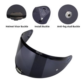 Helmet Visor Shield For VECTOR II For Citation II Full Face Motorcycle Helmet Accessories Replacement(Black)