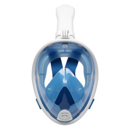 Emsmil 180° Snorkel Mask, Diving Mask, Full Face Mask, Snorkeling Mask, Full Face Anti-Fog for Swimming, Snorkelling, Diving, Children, Kids, Blue, XS