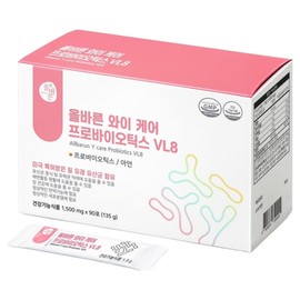 Right Health Food Y Care Probiotics VL8, 90 servings, 135g, 1 piece / 올바른건강식품 와이 케어 프로바이오틱스 VL8, 90회분, 135g, 1개