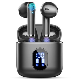 Headphones Wireless Bluetooth 5.4, Bluetooth Headphones In Ear 2025 Wireless Headphones with ENC Noise Cancelling Mic, USB-C Wireless Earbuds 30 Hours Deep Bass Earphones, IP7 Waterproof/LED Display