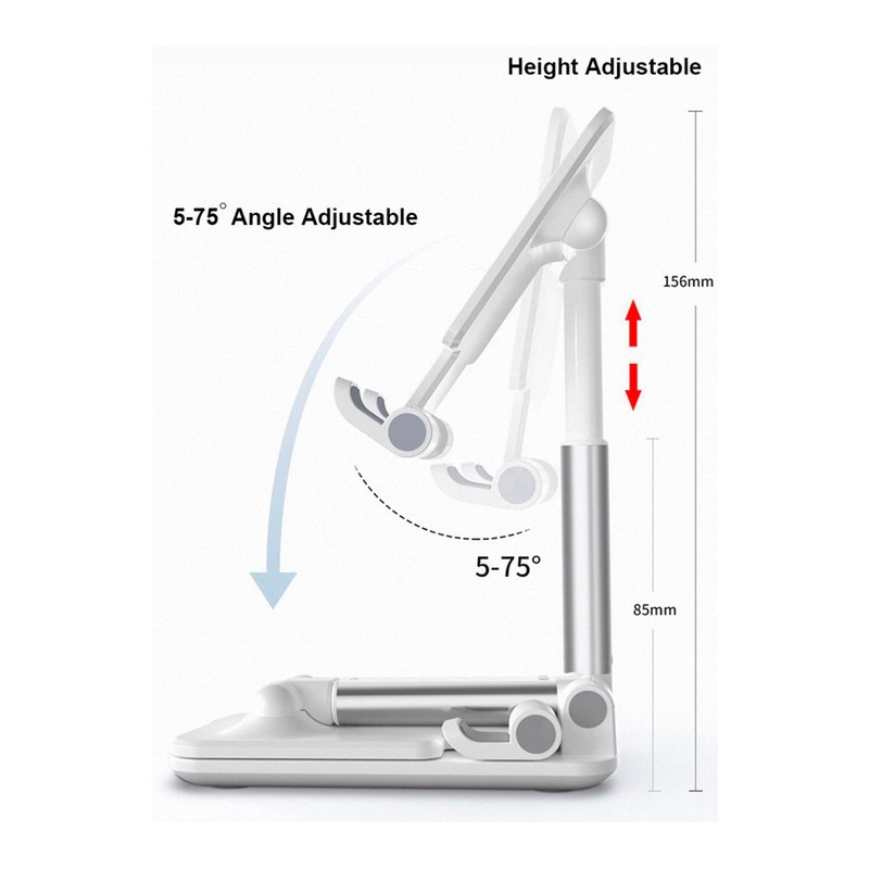 Vimi Soporte Celular De Mesa Ajustable con Inclinación Posiciones (Blanco)