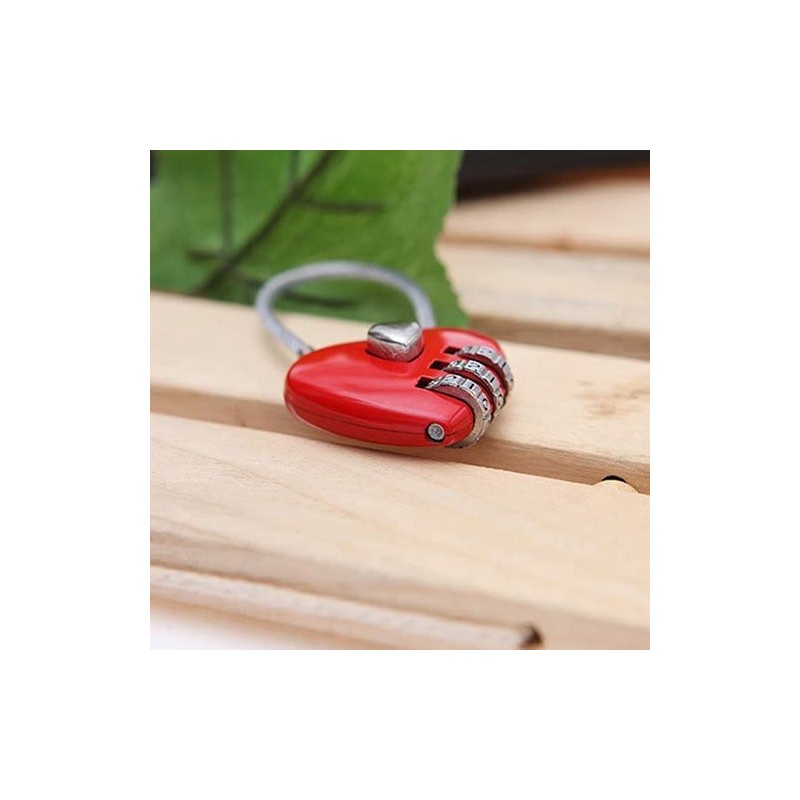 Mini Love Heart Lock,Red Heart Padlock, Mini Code Lock, Wire