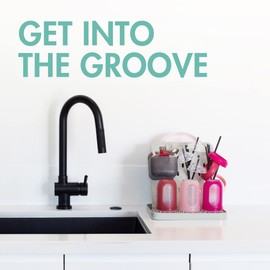 Boon Groove Vertical Baby Bottle Drying Rack - Customizable Drying Rack for Bottles, Toddler Cups, and Baby Accessories - Baby Bottle-Feeding Supplies - Holds 6 Baby Bottles