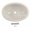 Dehco RV Bathroom Sink 17 x 12 Oval Biscuit Plastic
