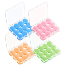 48Pcs Tapones de Oídos para Dormir, Tapones Oídos de Silicona Reutilizables, Tapones de Cera para Dormir con Bloqueo de Sonido Nivel 32dB, Tapones Antirruido para Dormir Nadar Viajar Trabajar Estudiar