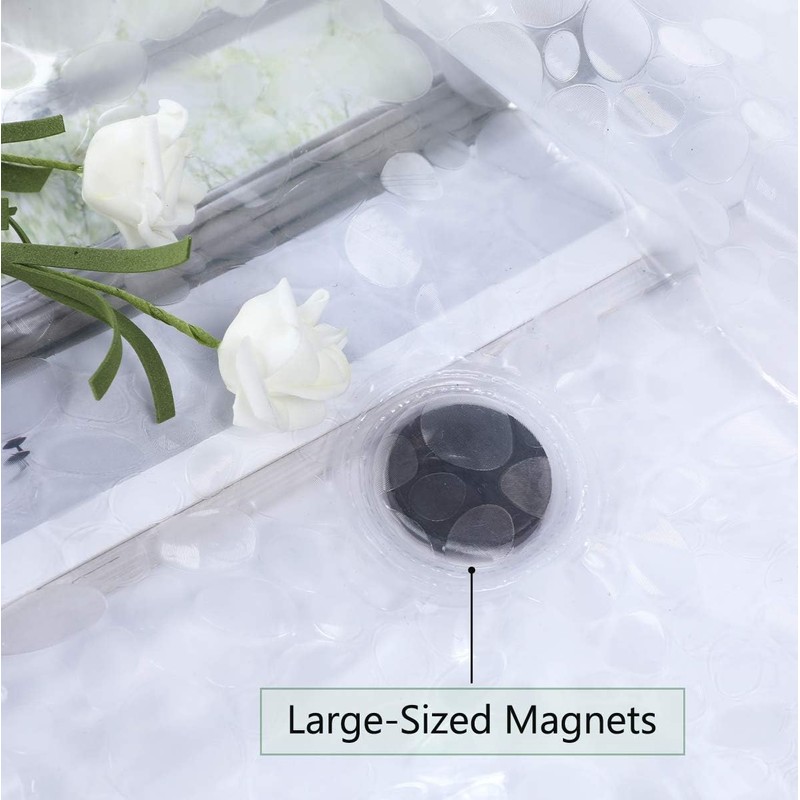 Shower Curtain Liner 76 Inches Long, 3D EVA Heavy Duty