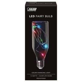 Feit Electric 1.5W Decorative Magical Glow Fairy Bulb 6.07" H x 2.24" D, Multi-Color, Model:FY/BOT/RGB/LED