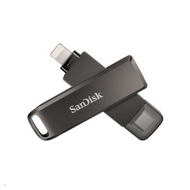 SanDisk Dual Phone 128GB USB 3.2 Type-C/Lightning Flash Drive, Black (SDIX70N-128G-AG6NE)