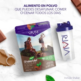 Vivri Shakeme Vegano + Shaker, 20 Serv Alimento Completo Chocolate Vegano
