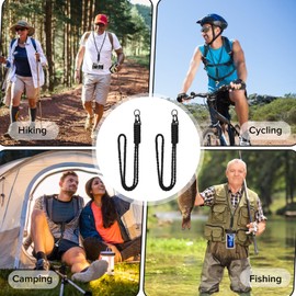 Tyqour 2Pcs Heavy Duty Paracord Lanyard Tactical Military Braided Lanyard Paracord Keychain Lanyard Key Rope Lanyard for Men Necklace Whistles Strap Neck Lanyards for Keys ID Badges