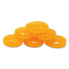 Butterscotch Hard Candy Disc. 1 Pound. Individually Wrapped and Sealed. (1 LB). Made with Natural Sugar. Classic Butterscotch.