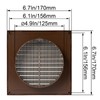 ECOPRO VENT Brown 5'' Inch Ventilation Grille - Inside/Outside use