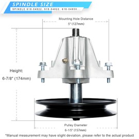 JXJKCZ 918-04822A 618-04822 918-04889 Spindle Assembly for Cub Ca det M TD Troy B ilt Crafts Man LTX1040 LTX1042 LTX1045 RZT-42 LT2000 Fit 42" Riding Lawn Mower, 1 Pack