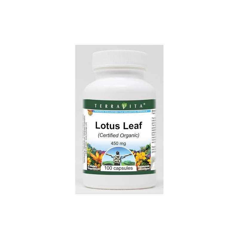 Lotus Leaf (Certified Organic) - 450 mg (100 Capsules, ZIN: