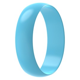 ThunderFit Silicone Wedding Ring for Women - Rubber Engagement Band - Width 5.5mm Thickness 1.5mm (Light Blue, 7-7.5 (17.80mm)
