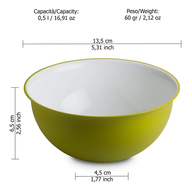 Omada Linea Sanaliving Design 3 x 0.5 Litre Bowls, Polypropylene