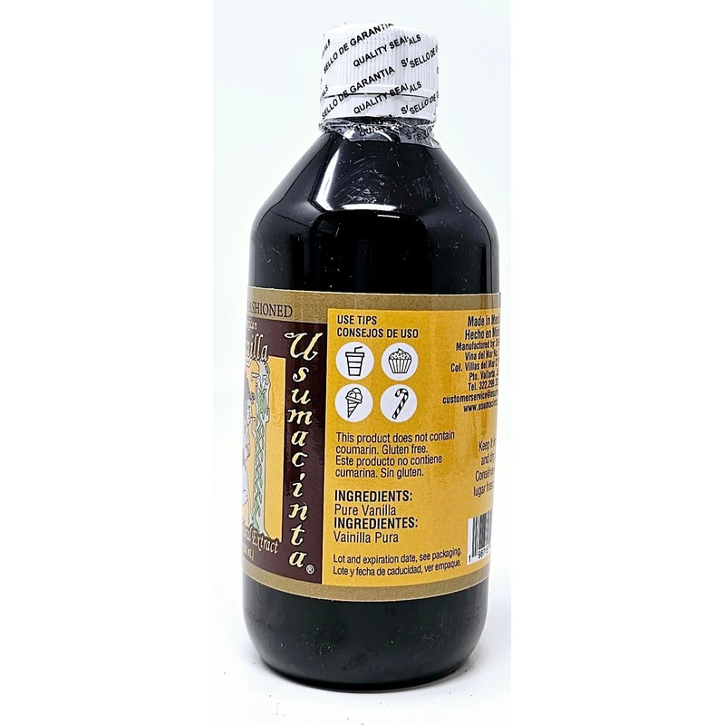 Usumacinta Pure Mexican Vanilla Amber, 8.4oz, Made in Mexico