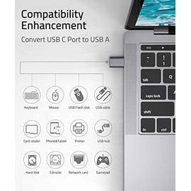 PENCILUPNOSE© USB 3.1 TYPE C OTG Adapter Male to USB 3.0 A Female Converter Adapter Data transfer (BLACK)