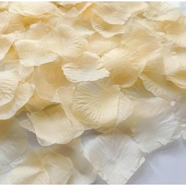 Cynamorkit Champagne Rose Petals 1000 PCS Fake Silk Rose Petals for Wedding, Proposal, Engagement, Artificial Flower Petals for Valentine’s Day, Party, Anniversary, Table Decoration (Champagne)