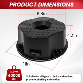 ROBLOCK Trailer Jack Block with Bag, RV Camper Stabilizer Blocks for Travel Trailer, Suit for Any Tongue Jack, Post, Foot, 5th Wheels, Round Square or Scissor Stabilizer, 1 Pack