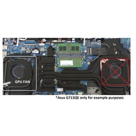 CPU Cooling Fan ROG Strix G15 G512IC, G513IE, G513IH, G713IC, G713IE, G713IH, G713QC, G713QE, GL543QE, PX513QC, PX713QC, NP: NS85C59-20G05 NS85C59-21J10, DFS5K223052835, 13NR0510P02021