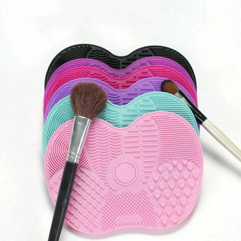 Unbranded Red-Silicone Makeup Brush Cleaner Pad Washing Scrubber Board Cleaning