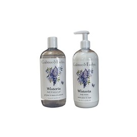 Crabtree & Evelyn Wisteria Bath Set Shower Gel and Body Lotion Duo