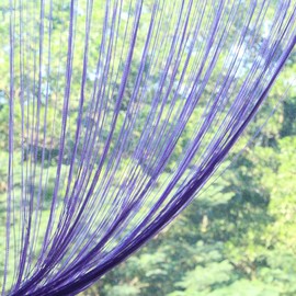 Vidillo thread curtain, string curtain glitter. White. 100 x 200 cm wall curtain. Window decoration. Decorative curtain. Room divider fly protection for wedding, café, restaurant.