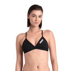 ARENA Performance Team Solid Top Bikini da Donna Sportivo per Piscina, Costume da Bagno ad Asciugatura Rapida, Tessuto Maxfit Eco Resistente al Cloro, Protezione UV, Tessuto Frontale Foderato
