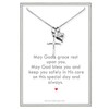 Sterling Silver Cross Necklace with Tiny Heart Charm, Confirmation Gift