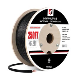 EP 14/2 Low Voltage Landscape Lighting Wire, Outdoor Direct Burial Cable, 250 Feet