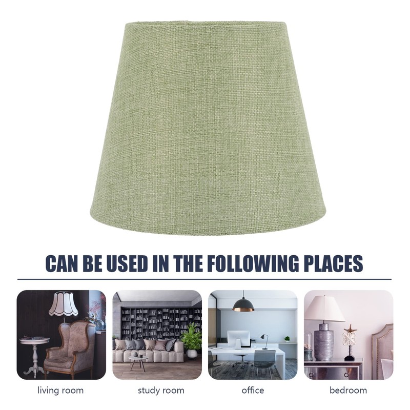 SHINEOFI 1Pc Lampshade, Farmhouse Fabric Lamp Cover Replacement E14 Light
