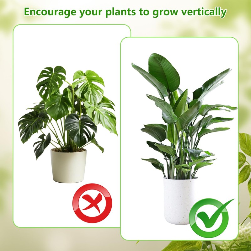 QIYUDA 12 PCS Plant Stem Support, Reusable Stem Holder, Different