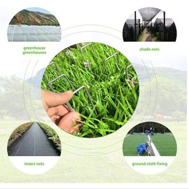 esowemsn 20pcs Garden Landscape Sod Staples Garden Staples U Shaped Ground Anchors Stakes Pegs Pins Spikes for Securing Lawn Farm Sod Weed Barrier Landscape