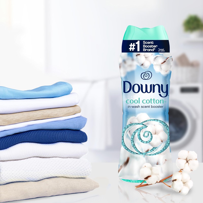 Downy Cool Cotton In-Wash Laundry Scent Booster Beads, 18.2 oz,
