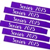 KETAOO 6PCS Senior 2025 Sash, Silver Glitter Purple Finally Graduated